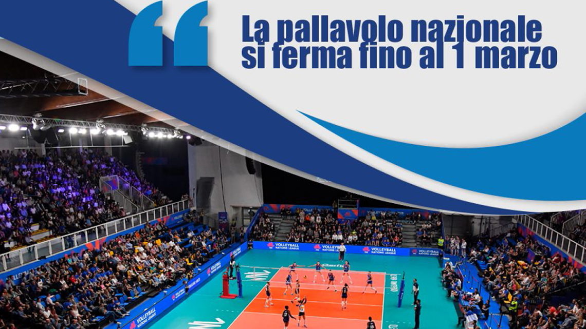 La Fédération Italienne de Volley-Ball gèle toutes les activités sportives jusqu’au 1er mars