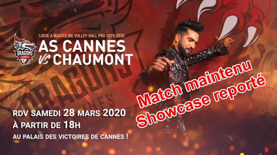 L’AS Cannes maintient son match contre Chaumont mais reporte le showcase avec Kendji Girac