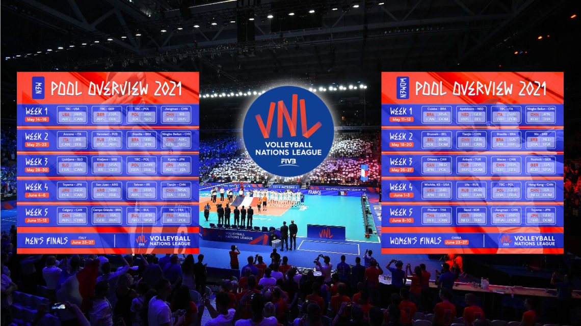 La FIVB dévoile le calendrier 2021 de la VNL